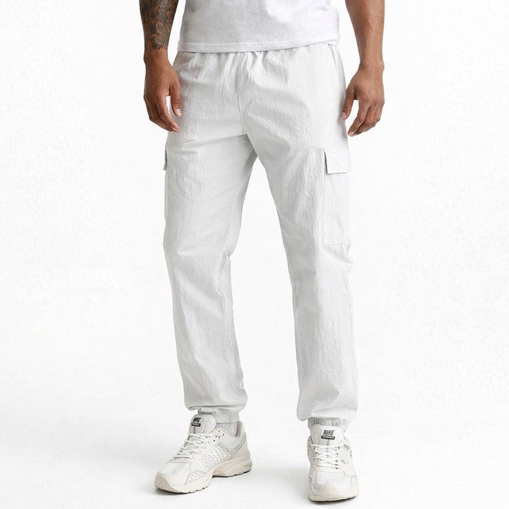 Nike Men’s Woven Cargo Jogger athletic Pants white/Off White size XXL HJ1990-025